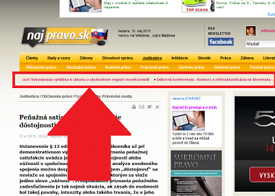 Aktu&aacute;lne pr&aacute;vne novinky na najpr&aacute;vo.sk