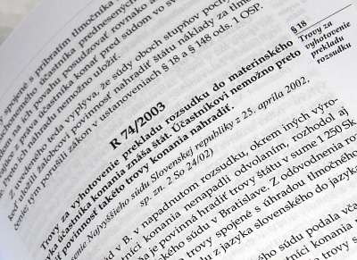 V&yacute;ber judikat&uacute;ry k Občianskemu s&uacute;dnemu poriadku