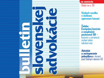 Bulletin slovenskej advokácie 11/2018