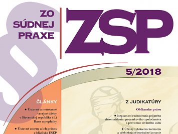 Zo súdnej praxe 5/2018