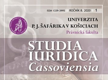 STUDIA IURIDICA Cassoviensia 1/2020