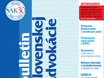 Bulletin slovenskej advokácie 4/2020