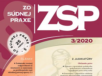 Zo súdnej praxe 3/2020