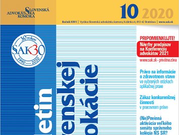 Bulletin slovenskej advokácie 10/2020