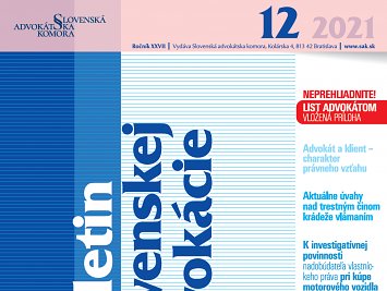 Bulletin slovenskej advokácie 12/2021